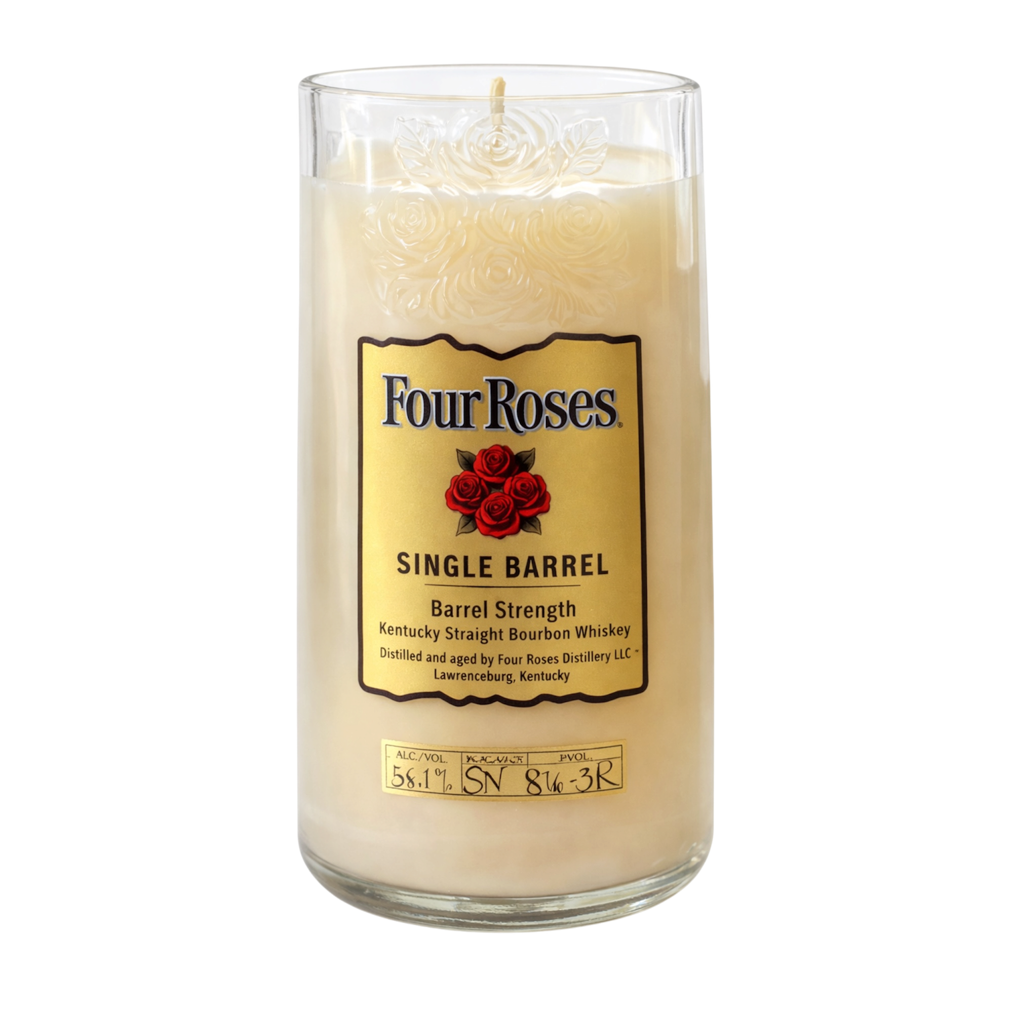 Four Roses Bourbon Glass Soy Wax Candle